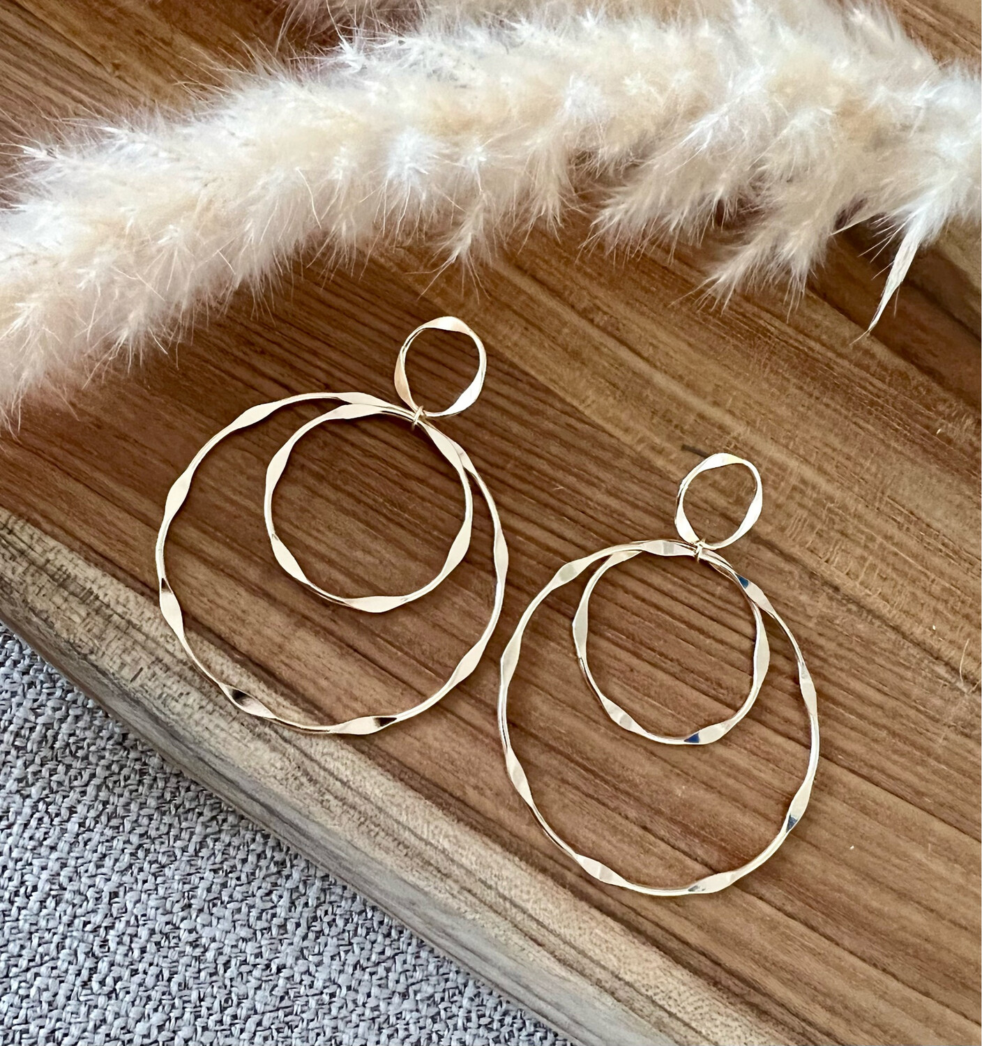 Gold Multi Hoop Earrings 