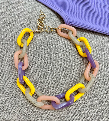 Multi Lilac Chain Necklace