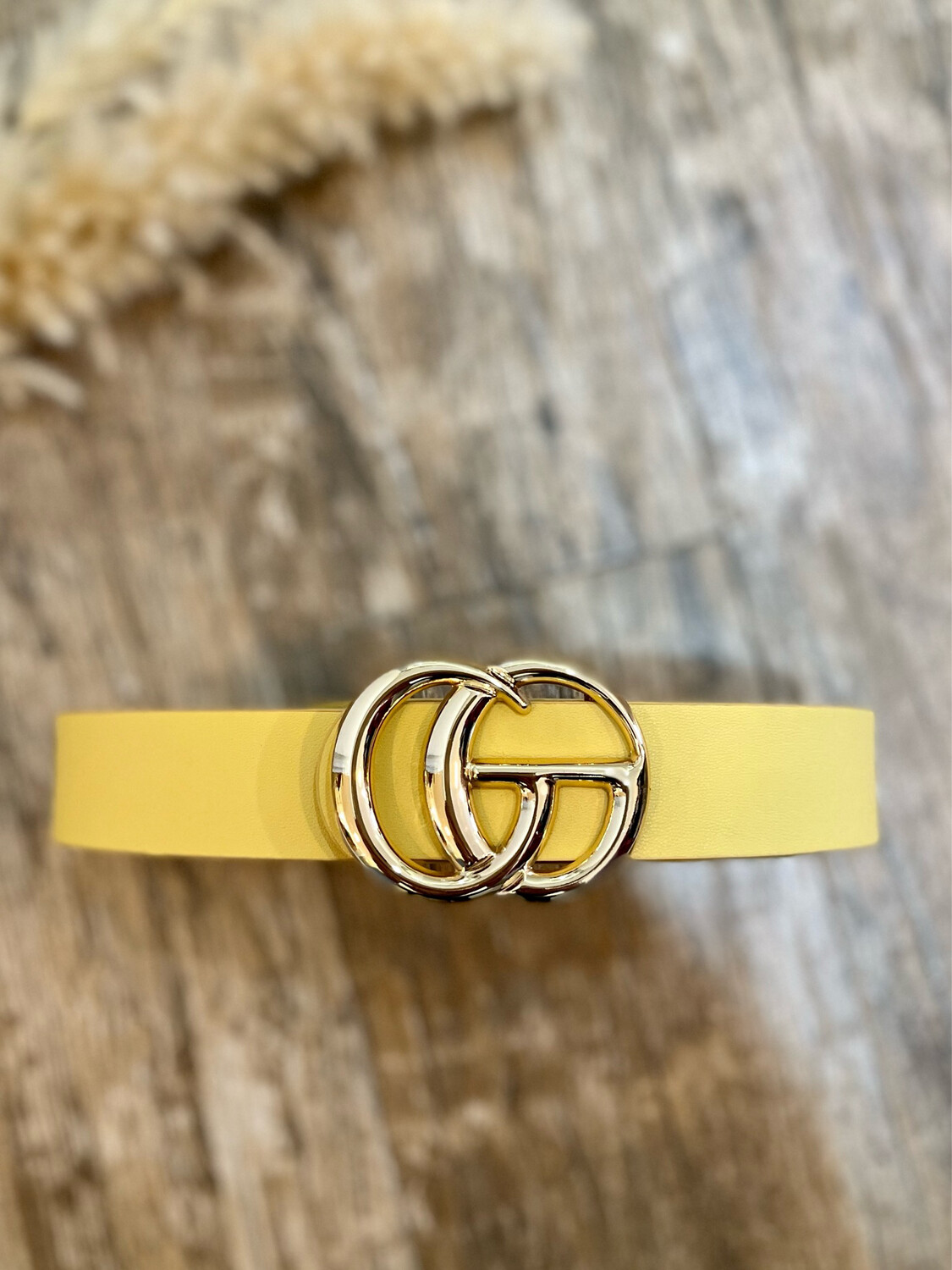 Pastel Yellow GG Belt