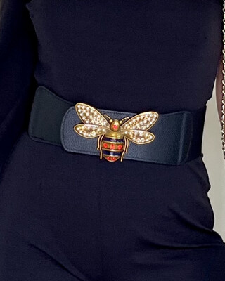 Black Bee Spandex Belt (One Size)
