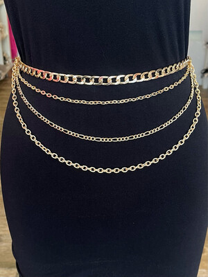 Gold Layers Chain Belts