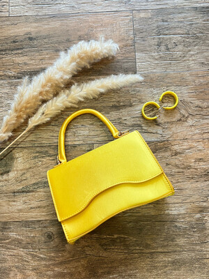 Yellow Satin Handbag