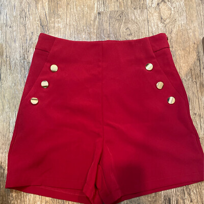  Red Highwaist Shorts