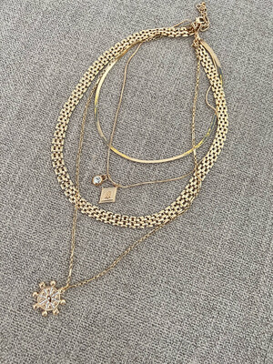 Golden Multi Layers Chains Necklace