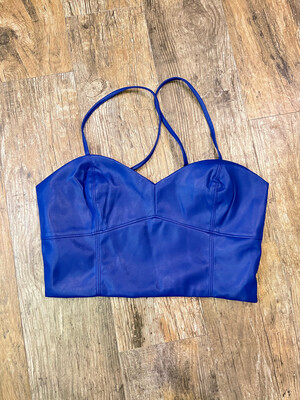 Royal Blue Leather Top
