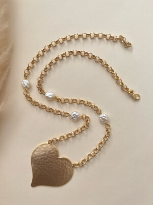 Ankara Golden Heart Necklace