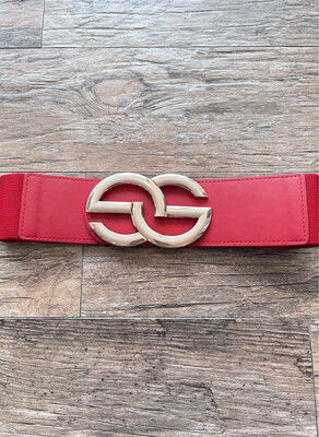 Red GG Spandex Belt