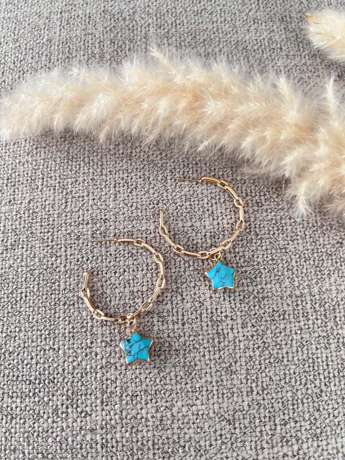 New Turquoise Stars Earrings