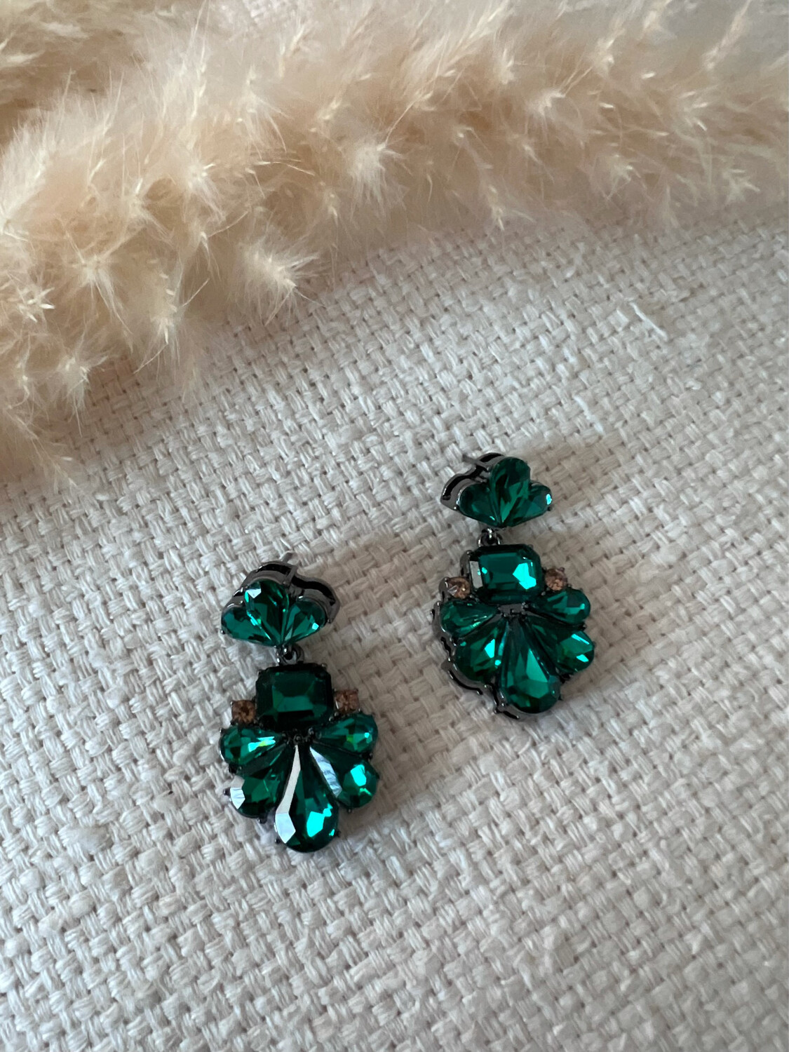 New Glass Green Earrings