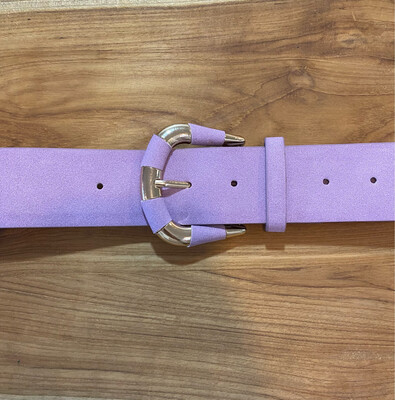New Lilac Suede Belt