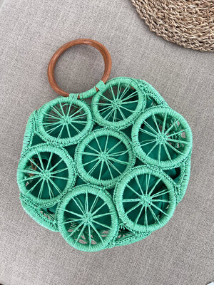 Green Natural Handcrafted Handbag