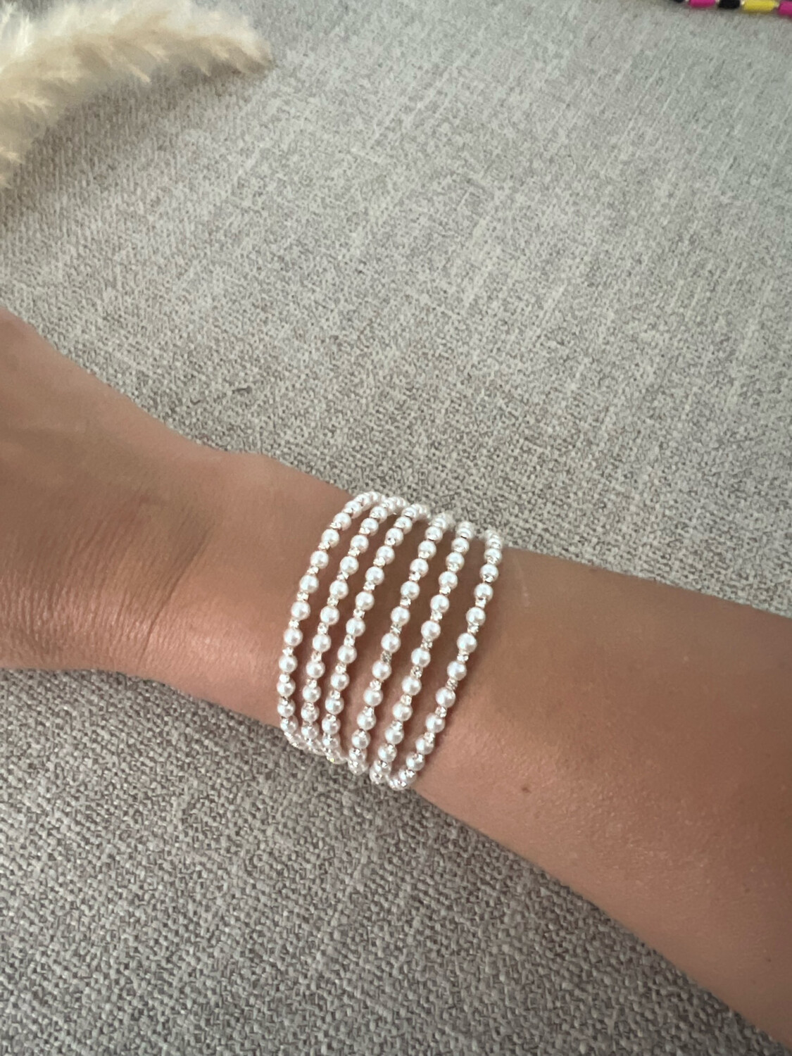 Pearls & Rhinestones Cuff Bracelet