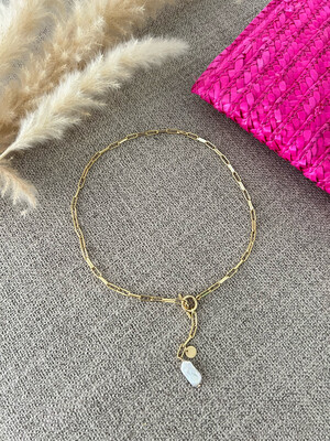 Gold Chain Pearl Necklace