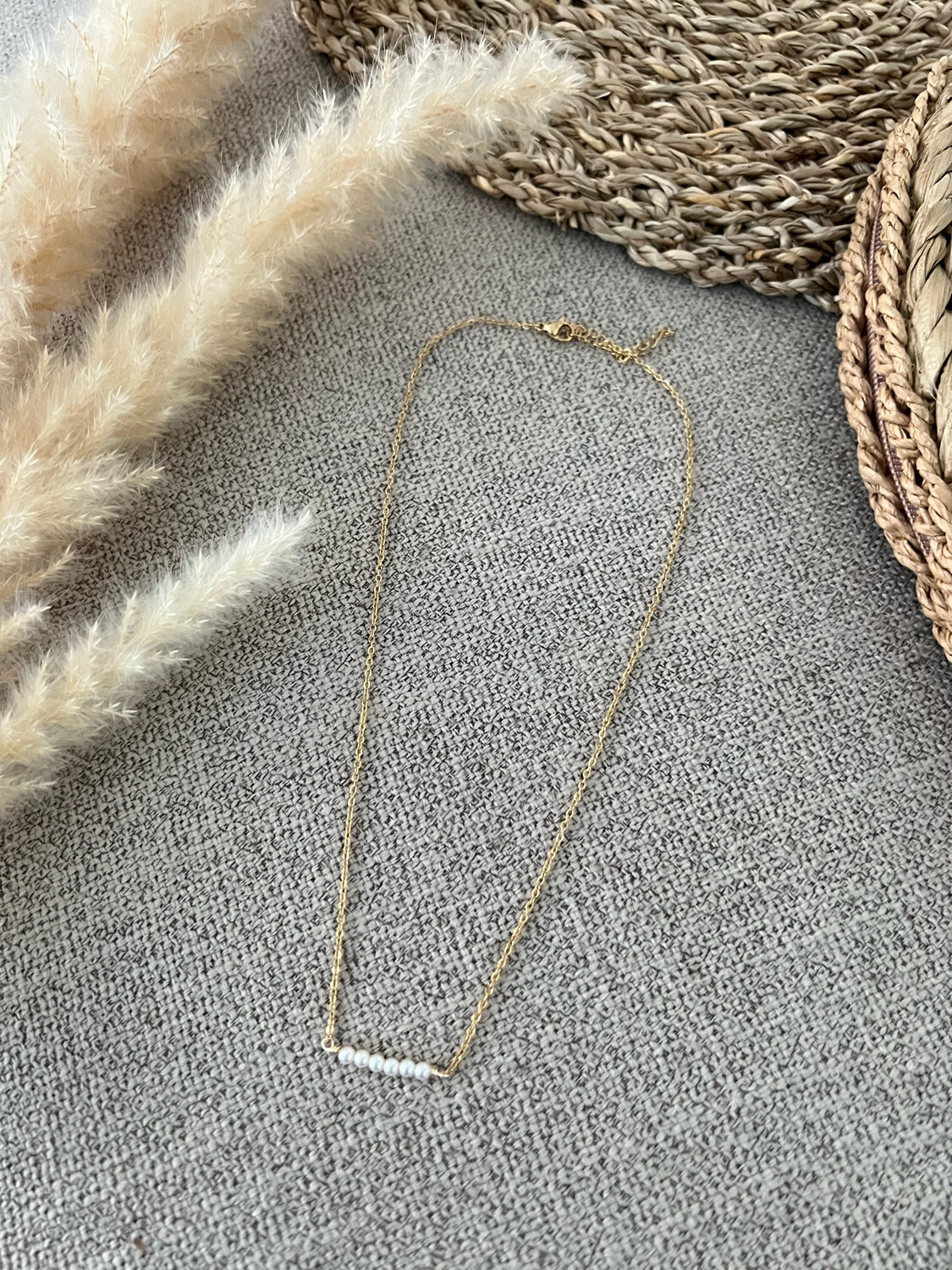 Pearl Drops Chain Necklace