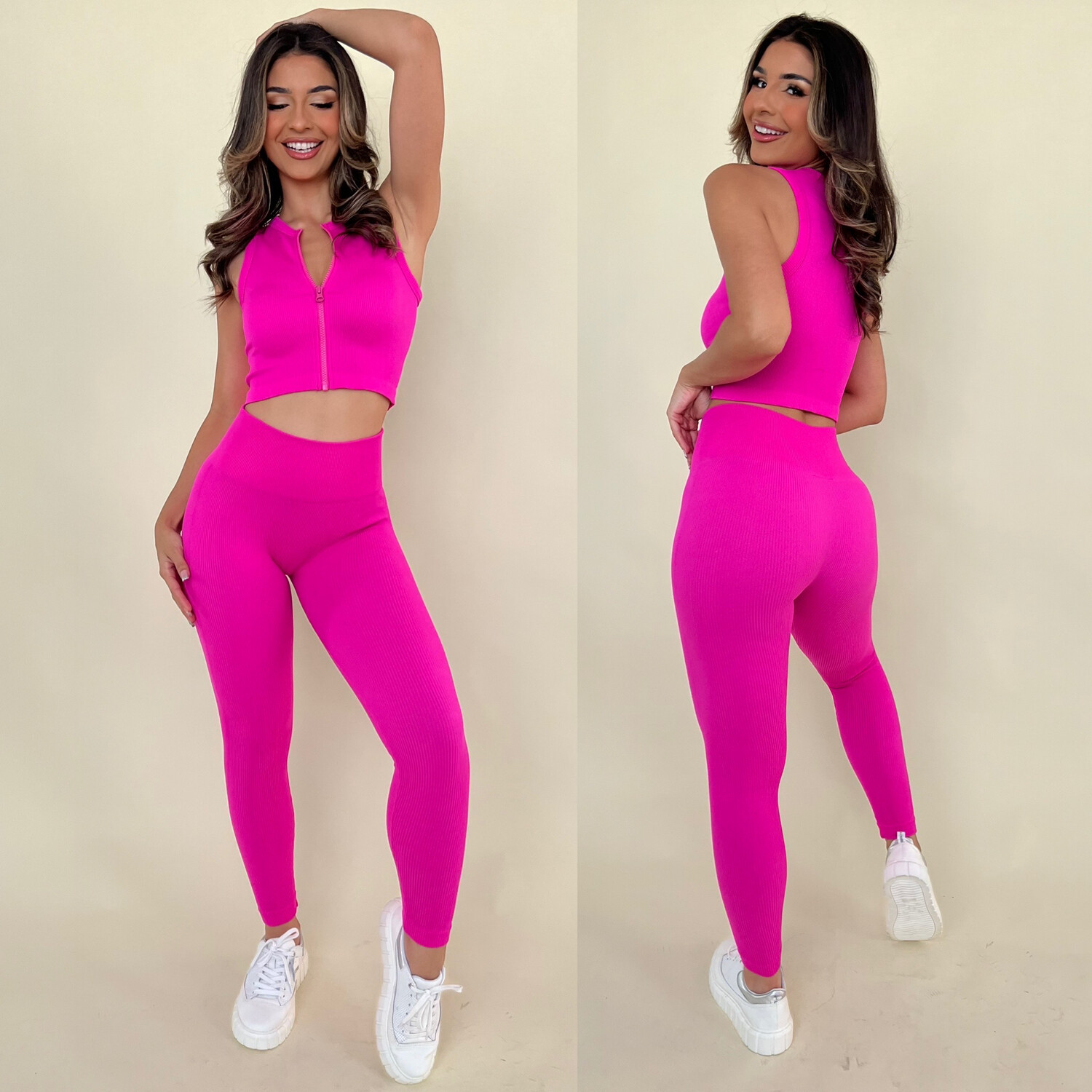 Hot Pink Leggings (one Size)