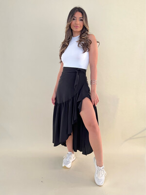 Black Wrap Skirt