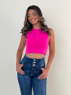 Hot Pink Lined Top (One Size)