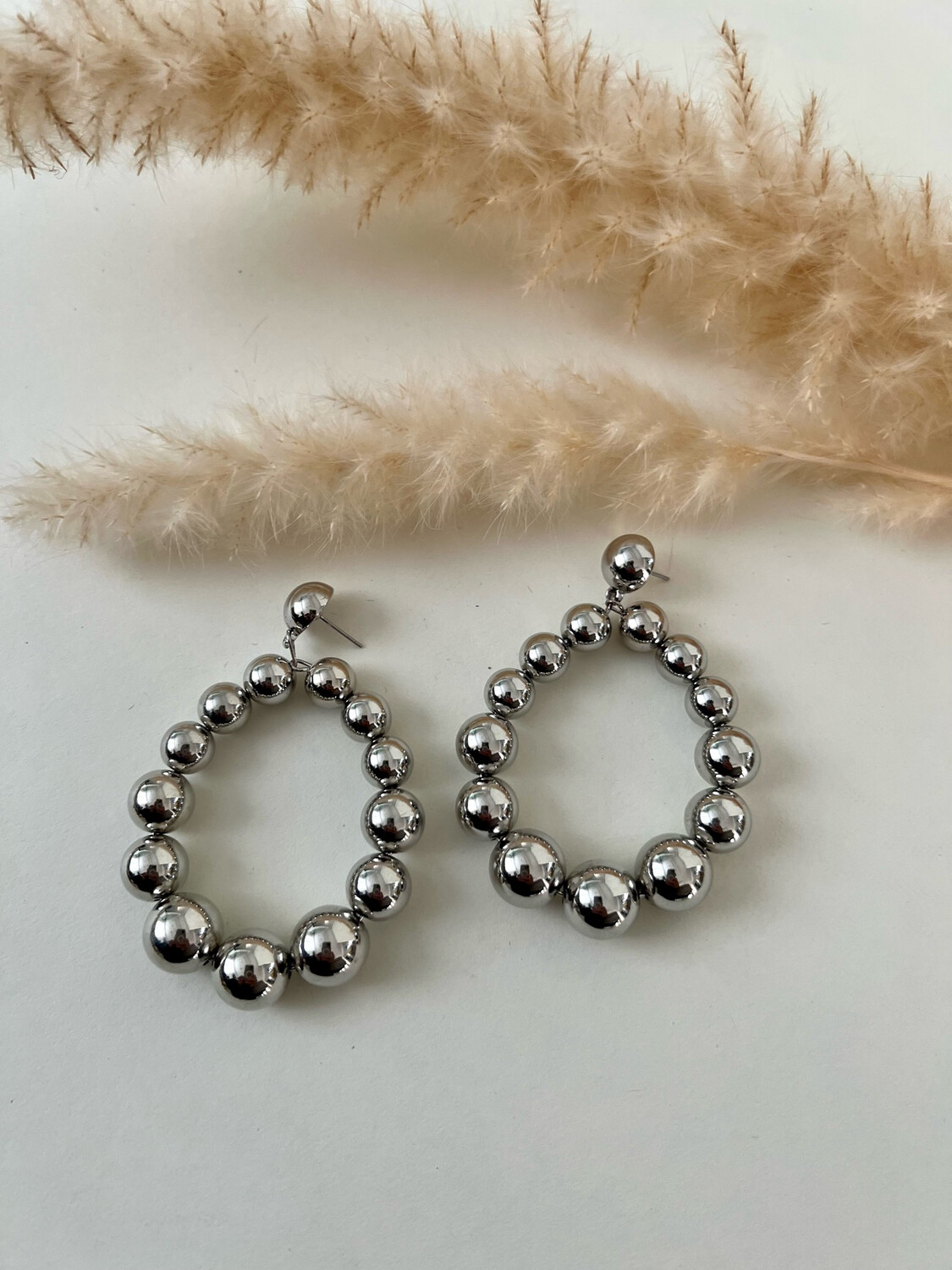 Silver Beads Earrings