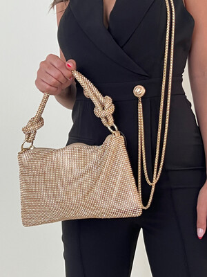 Sparkly Gold Crossbody Handbag