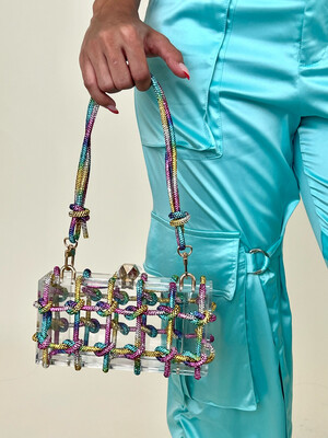 Fashion Colorful Clear Handbag