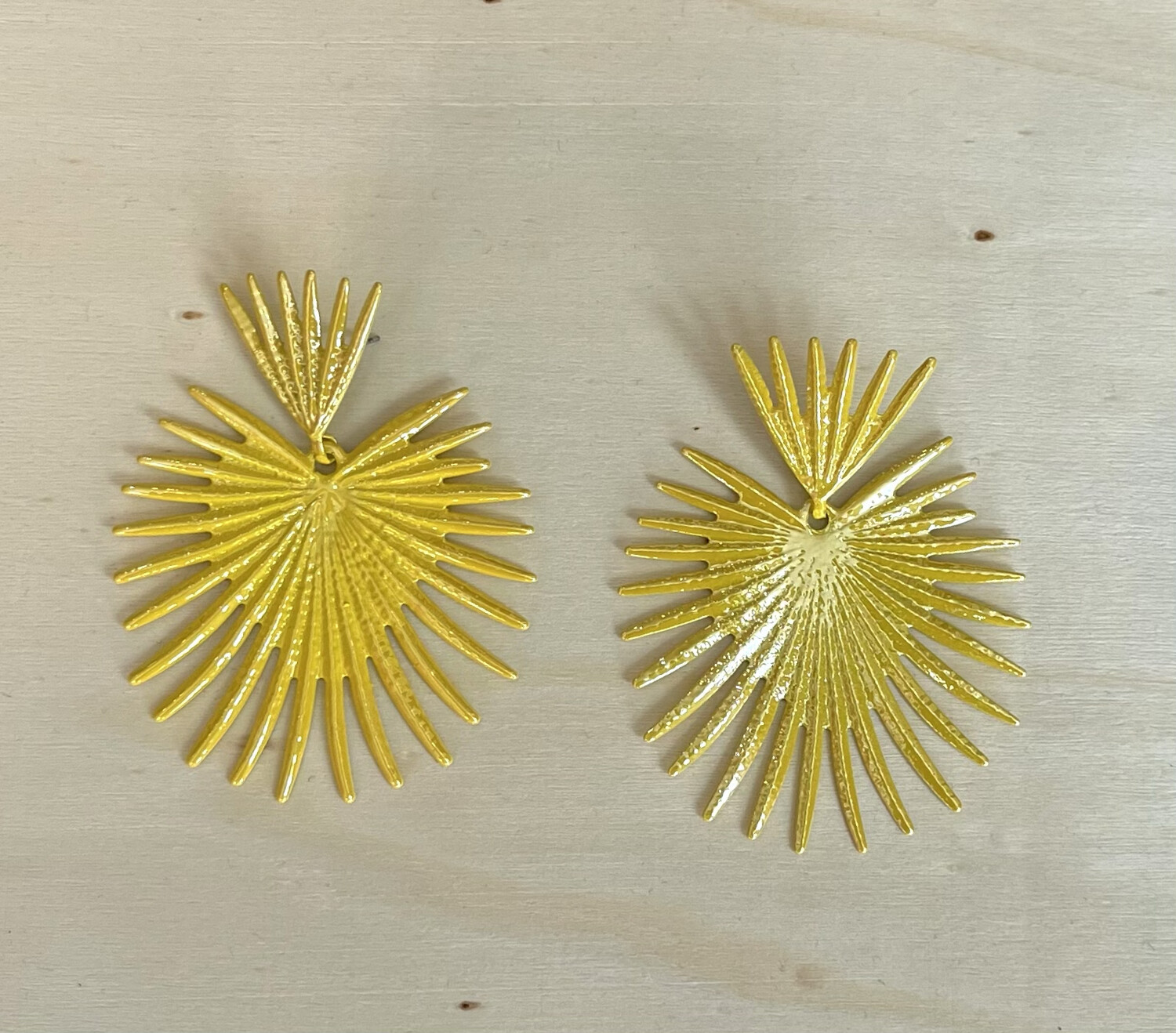 Yellow Exotic Flower Earrings