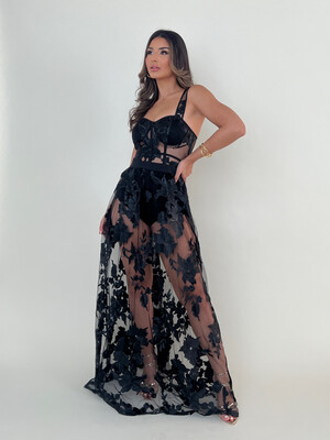 Classy Lace Black Dress
