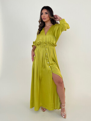 Chartreuse V Maxi Dress