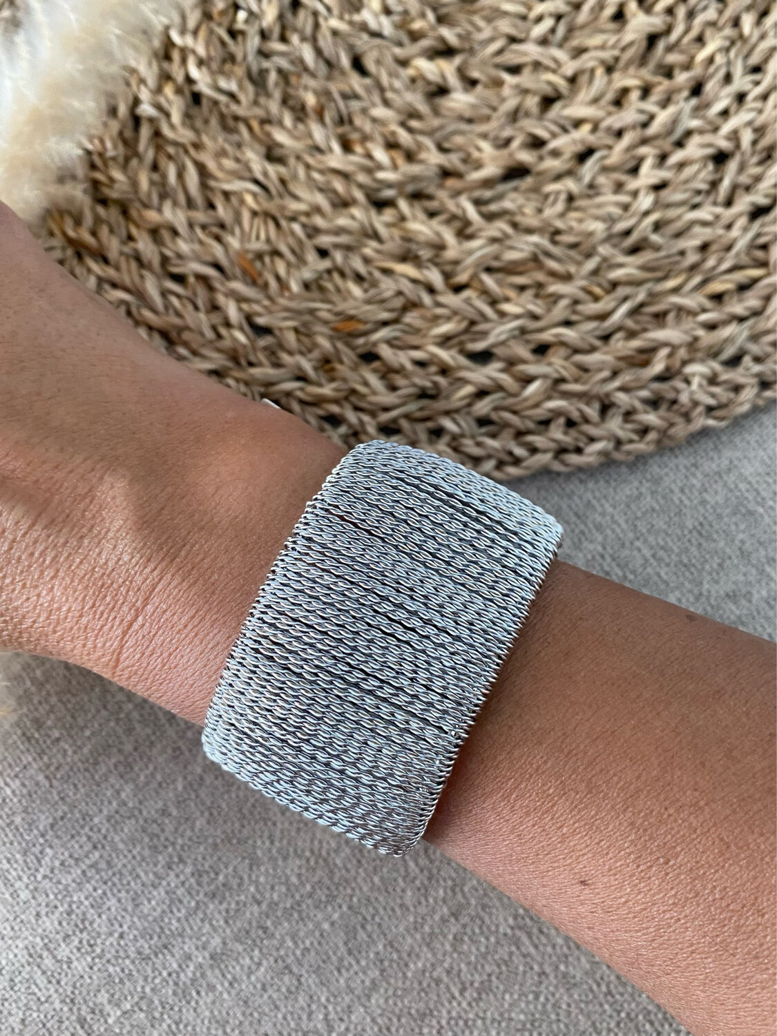 Silver Wired Cuff Bracelet