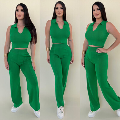Marianna Green Top & Pants Set