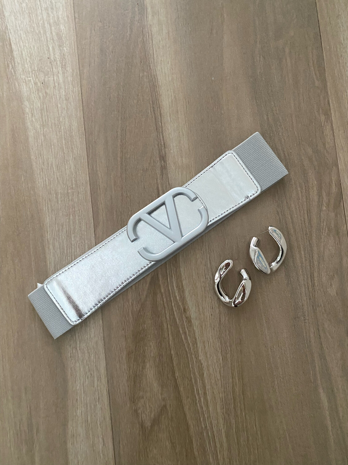 Silver Valentino Inspired Belt