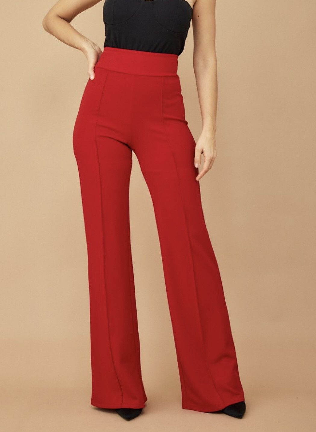 Red Highwaisted Pants