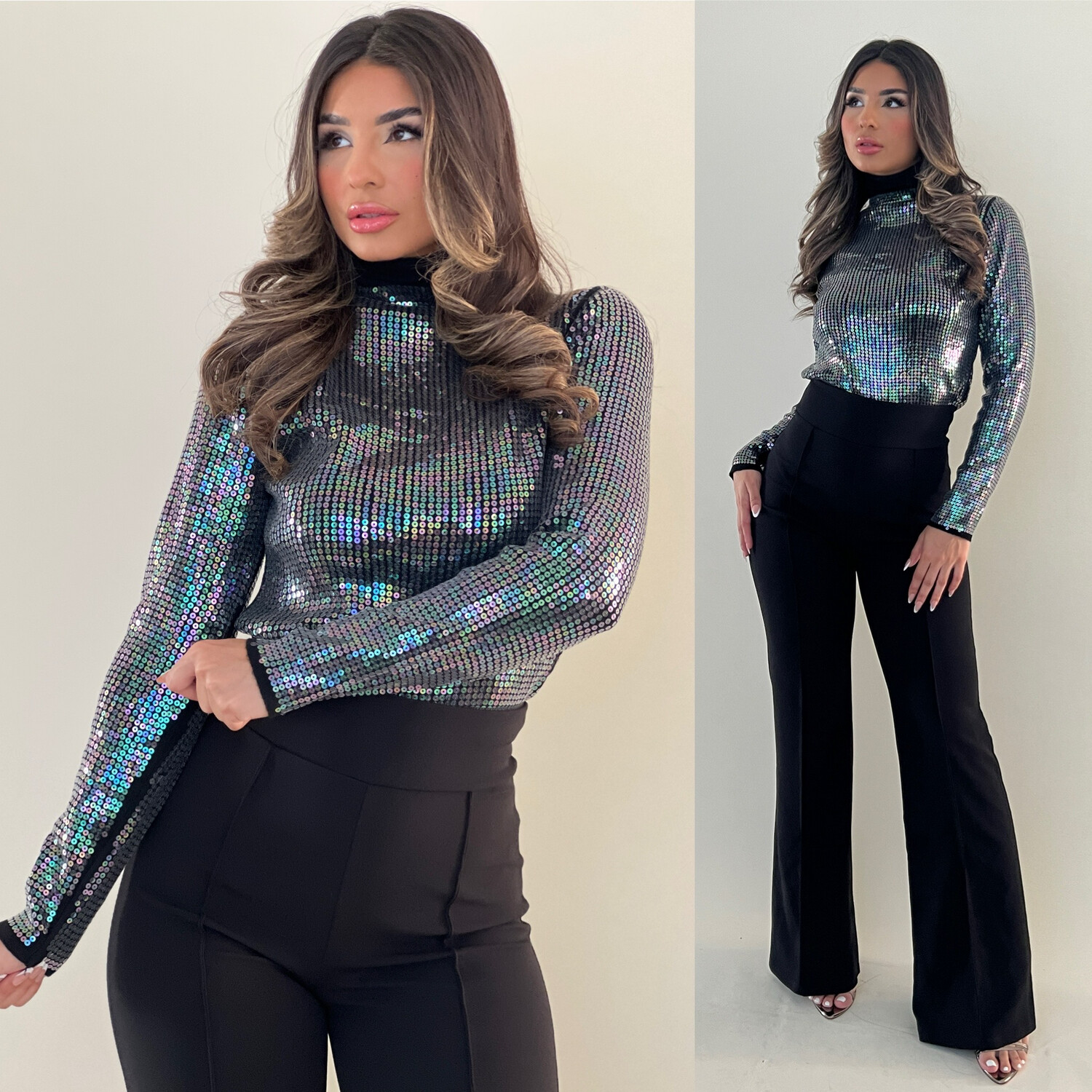 Multi Sequins Sweater Top (One size)