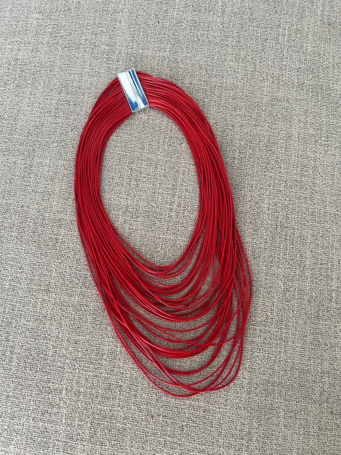 Red Strings Layers Necklace
