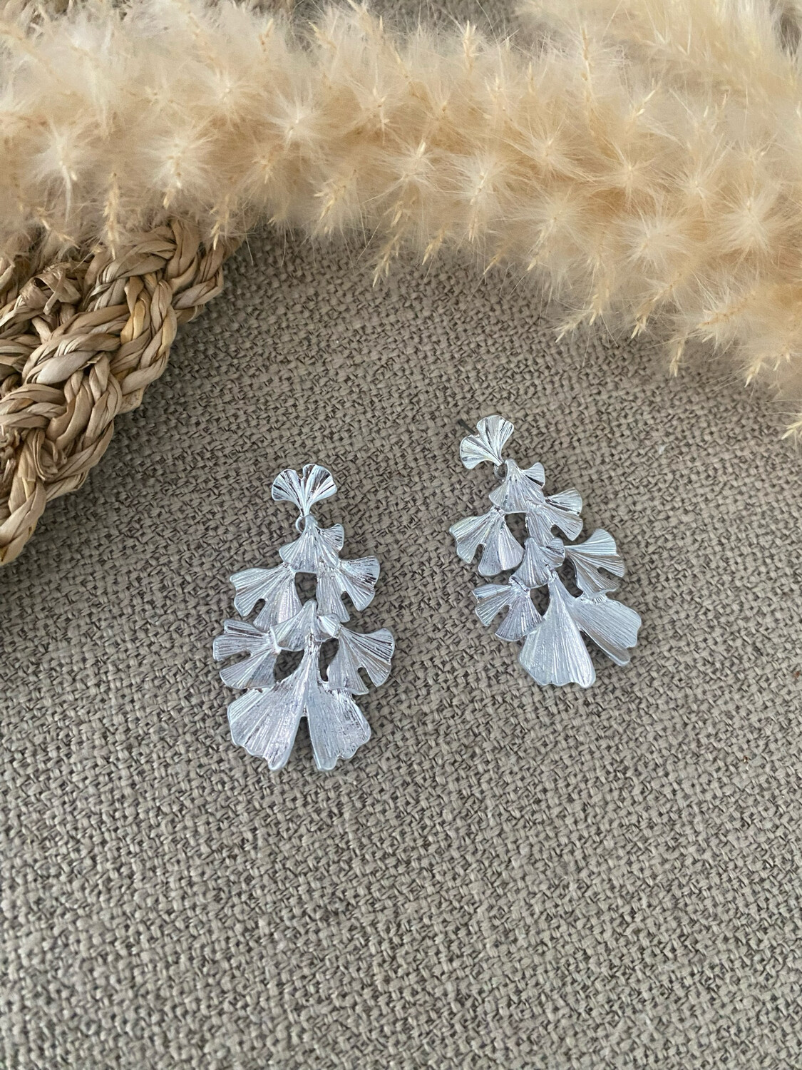 Silver Petals Earrings