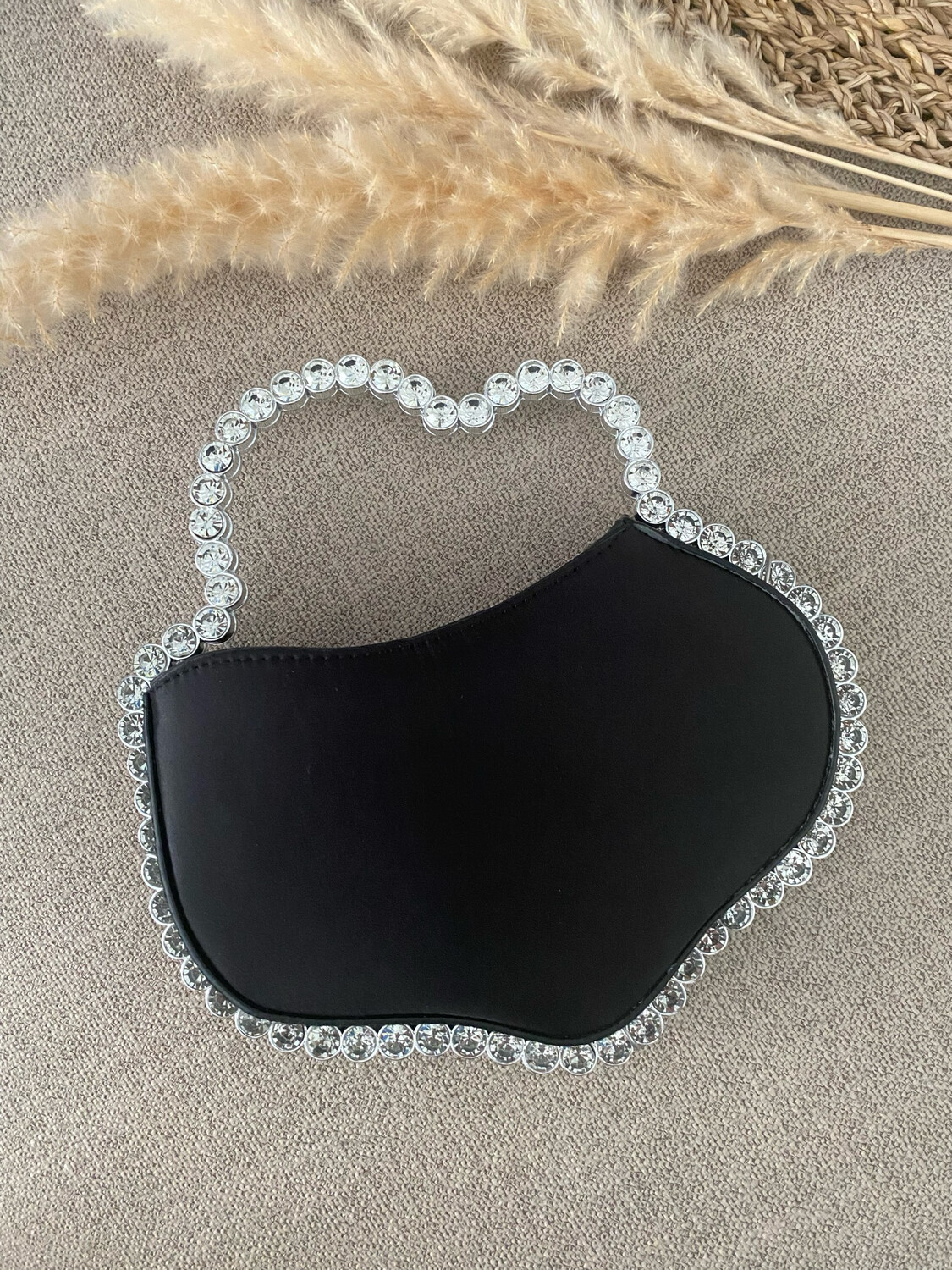 Luxury Black Silver Handbag