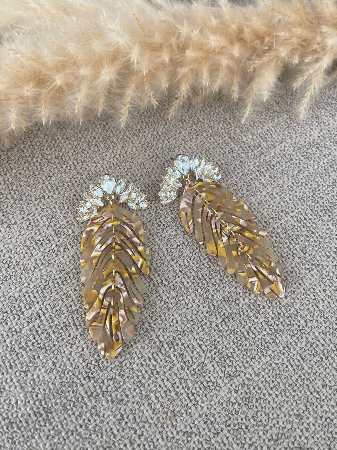 Golden Feathers Earrings