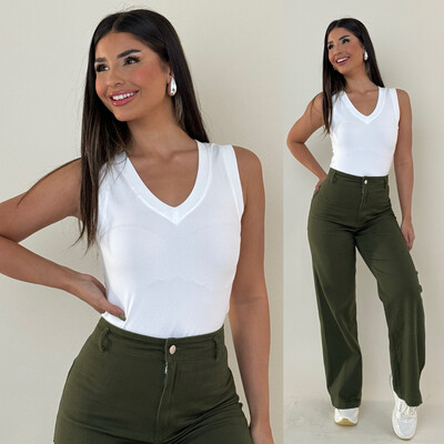 Army Green High Waisted Jeans
