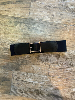 Gold Black Spandex Belt