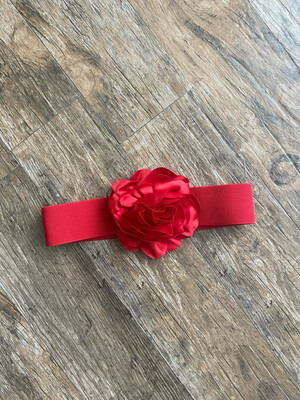Red Flower Spandex Belt