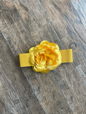 Yellow Flower Spandex Belt