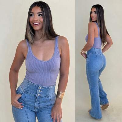 Dusty Plum V Top (One Size)
