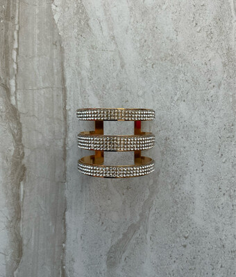 Gold Rhinestone Cuff Bracelet