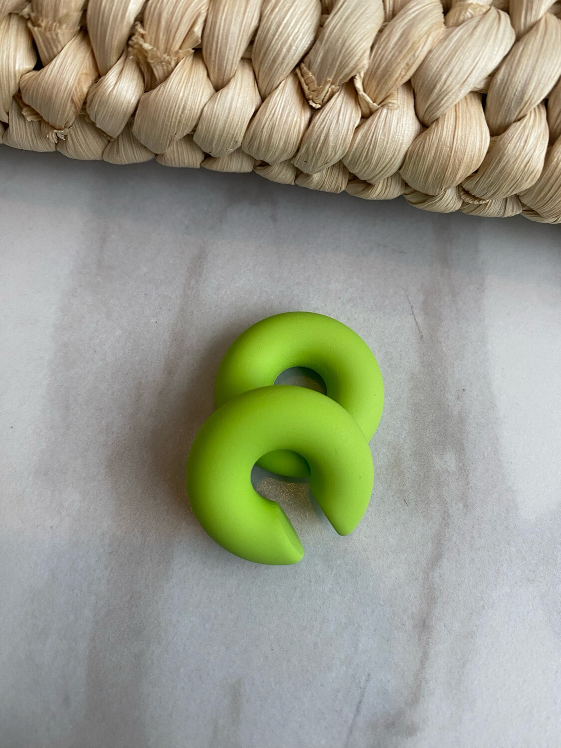 Apple Green Ear Cuff Earring