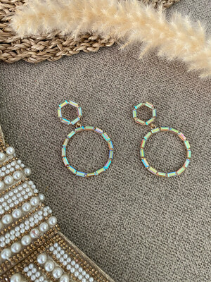Multicolor Round Party Earrings