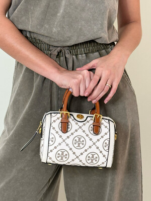 Tori Ivory Leather Small Handbag