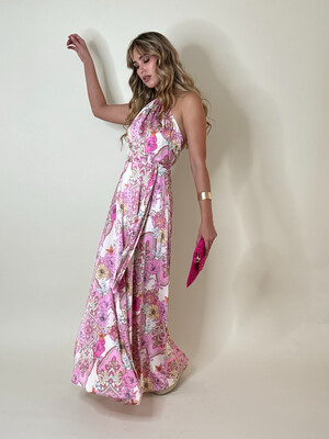 Pucci Inspired Pink Maxi Dress