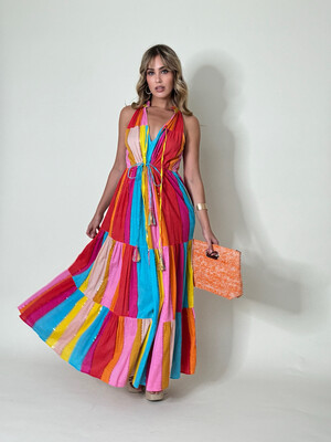 Boho Sequins Colors Maxi Dress