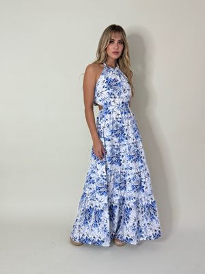 Blue Waterfalls Maxi Dress