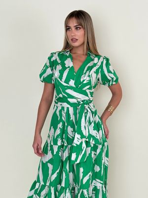 Artist Green Midi Dress