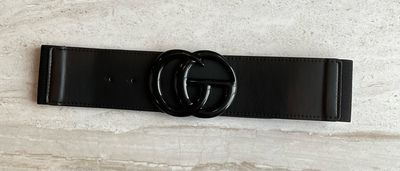 Black GG Spandex Belt
